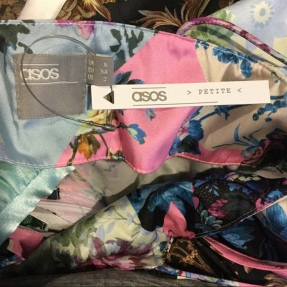 NWT ASOS Floral One Shoulder Dress 2P - Picture 5 of 6
